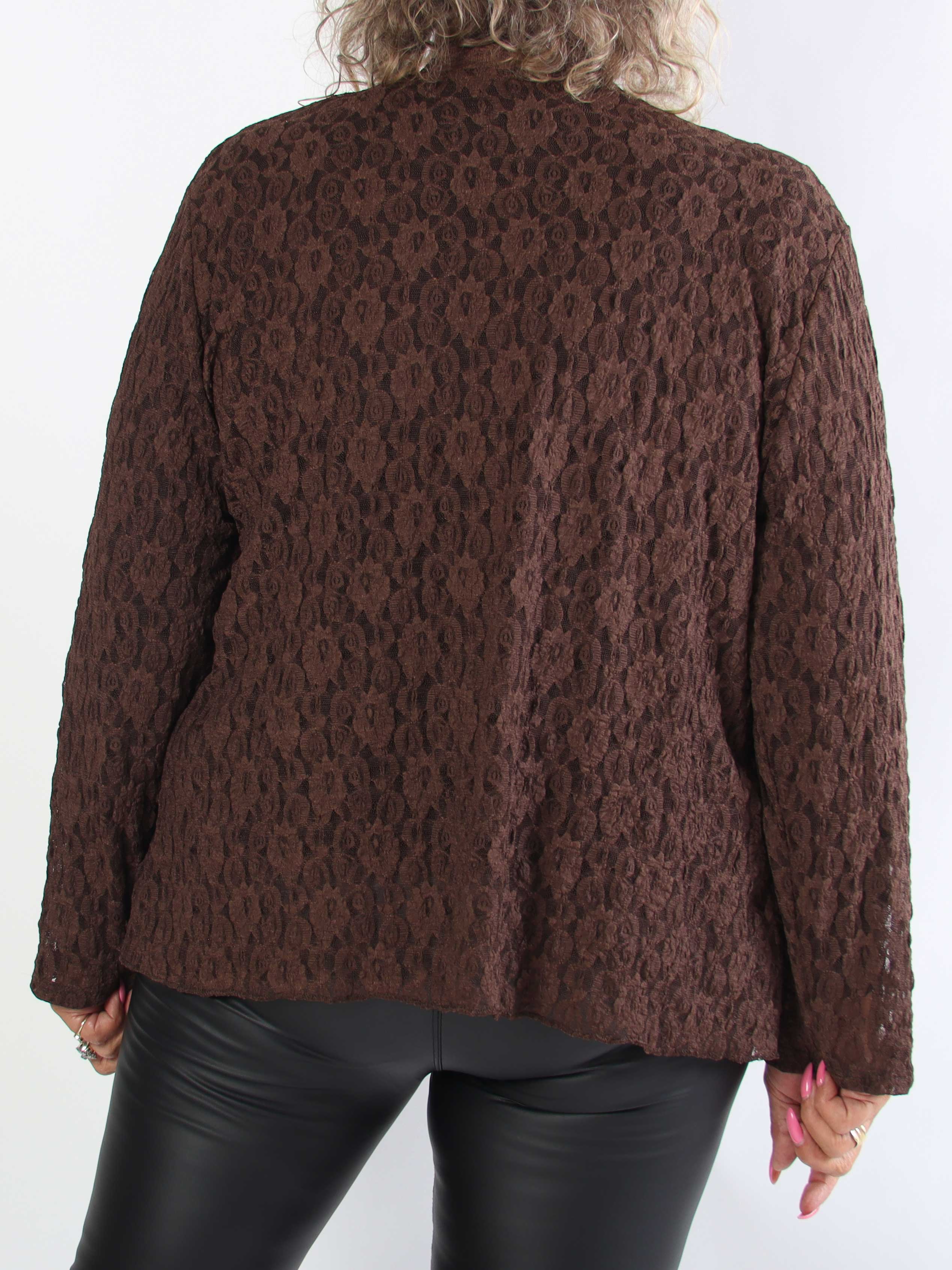 Yuri - Semitransparent plus size blondecardigan i en blød viskoseblanding